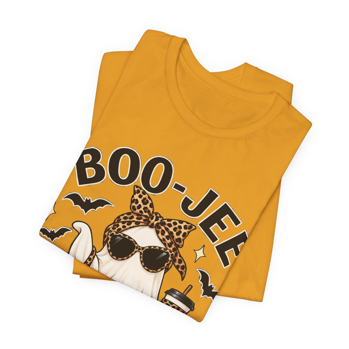 Boo-Jee Ghost Leopard Print Halloween Tee