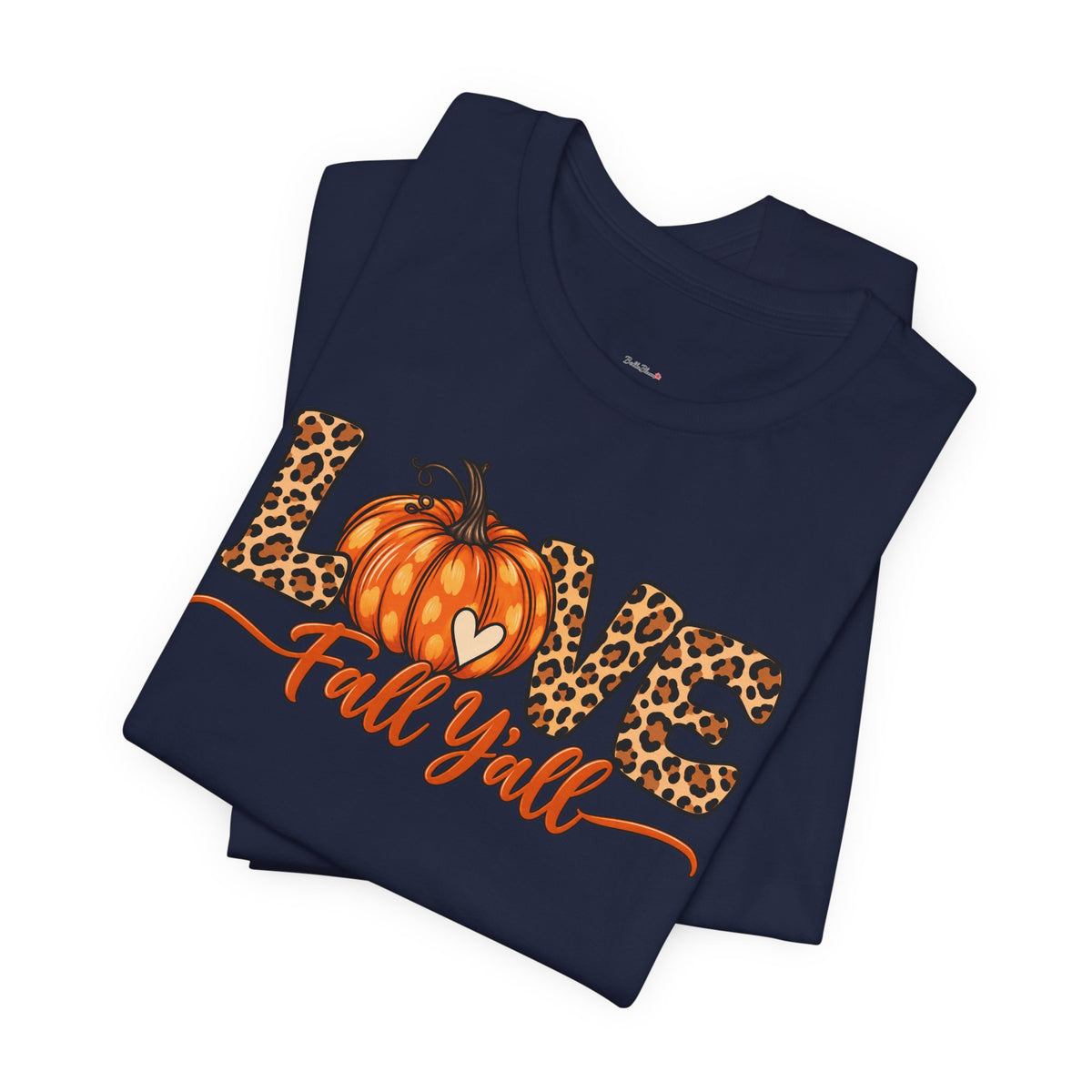 Love Fall Y'all Pumpkin Leopard Tee