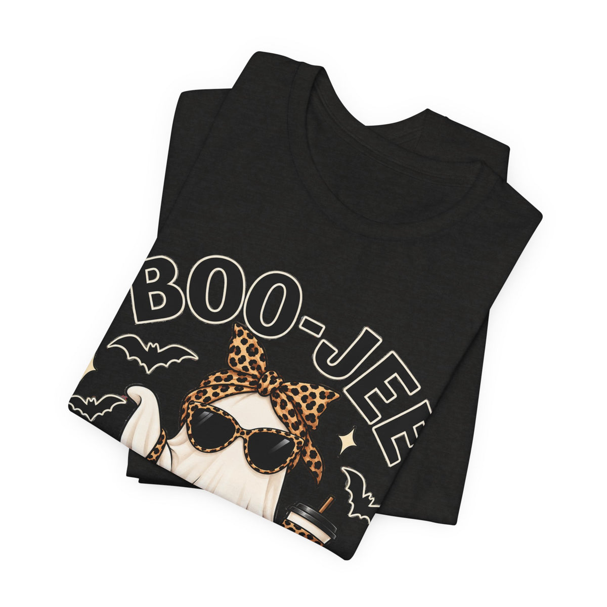 Boo-Jee Ghost Leopard Print Halloween Tee