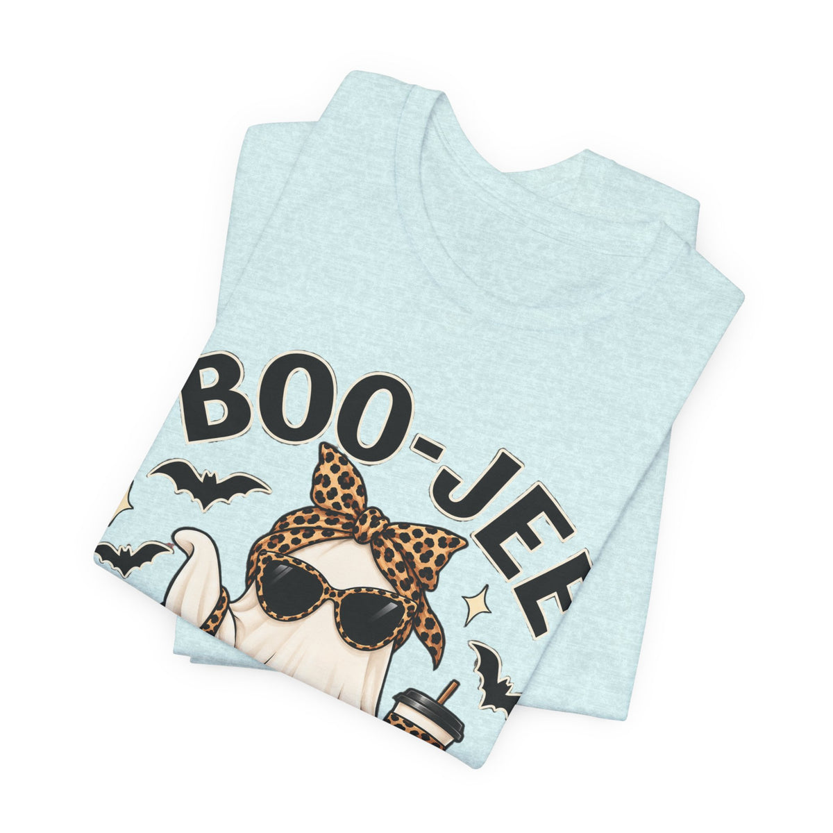 Boo-Jee Ghost Leopard Print Halloween Tee