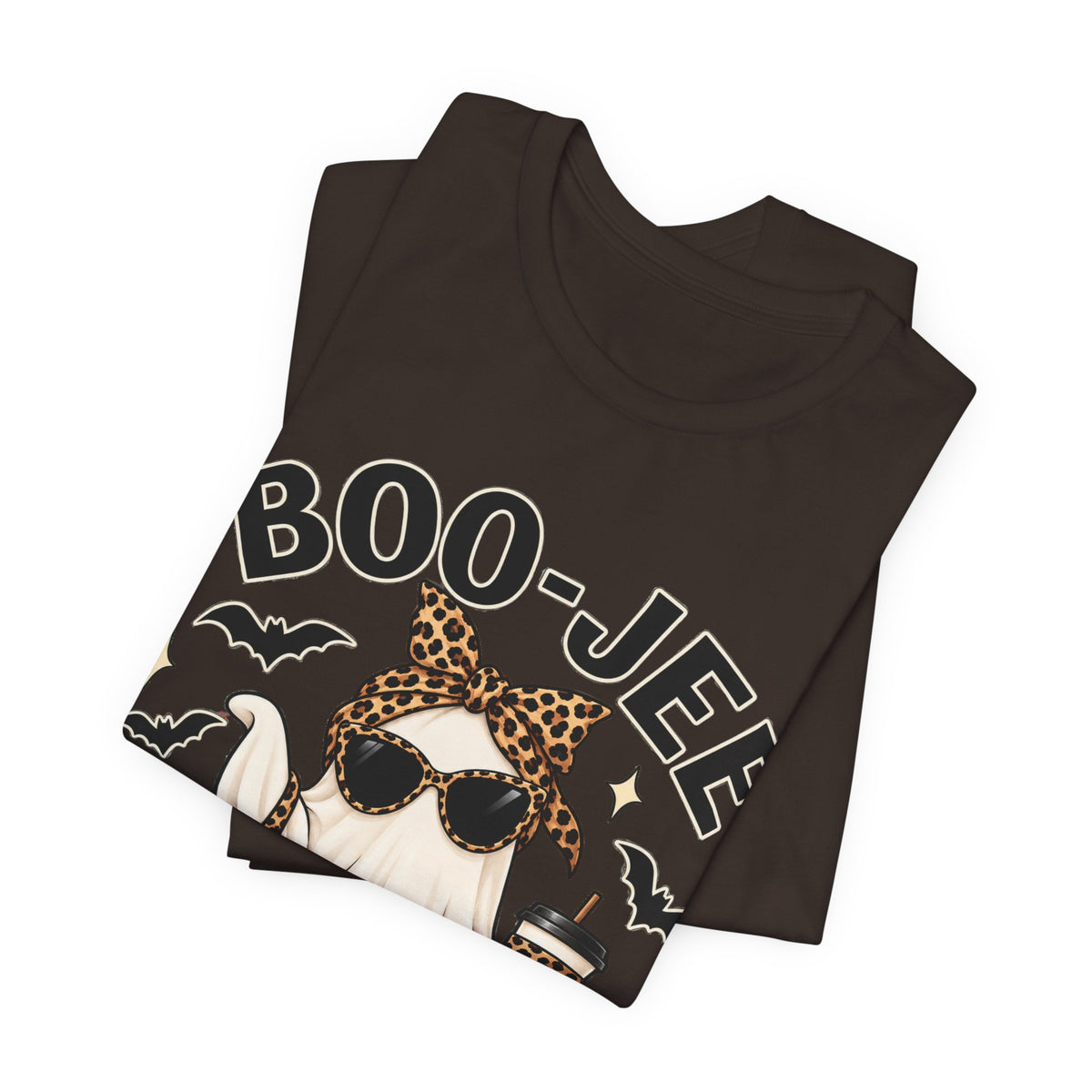 Boo-Jee Ghost Leopard Print Halloween Tee