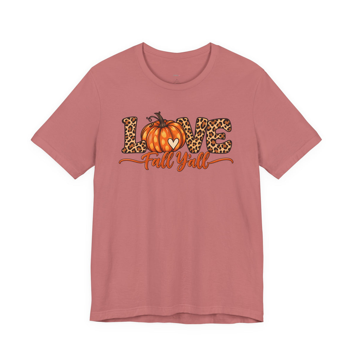 Love Fall Y'all Pumpkin Leopard Tee