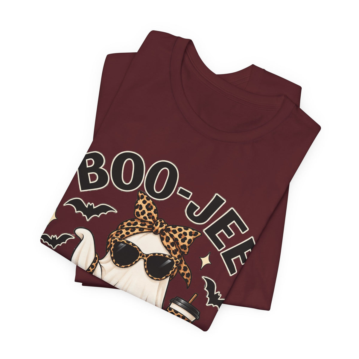 Boo-Jee Ghost Leopard Print Halloween Tee