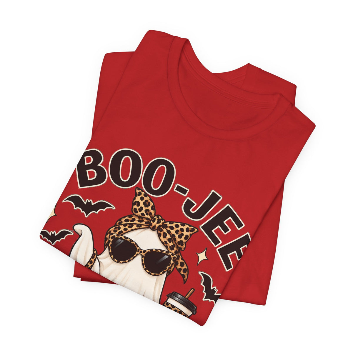 Boo-Jee Ghost Leopard Print Halloween Tee