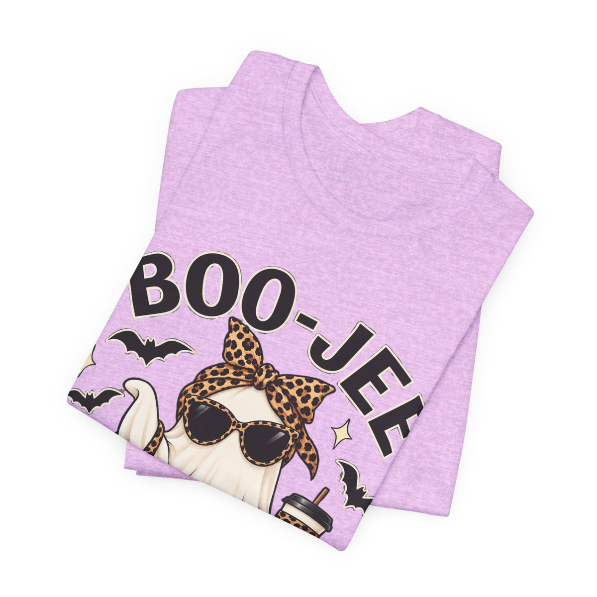 Boo-Jee Ghost Leopard Print Halloween Tee