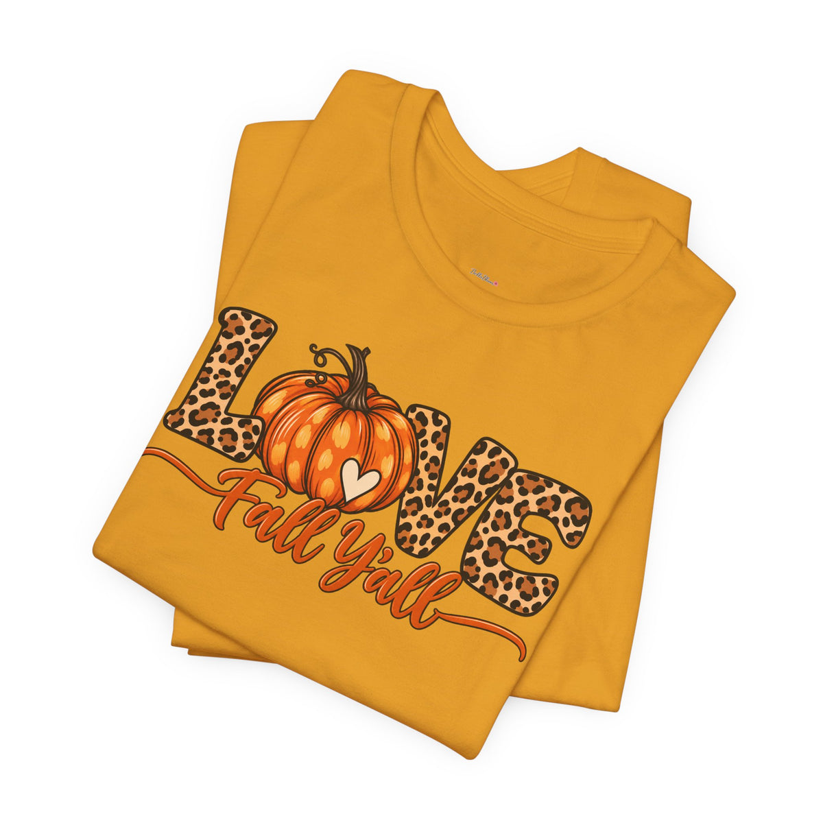 Love Fall Y'all Pumpkin Leopard Tee