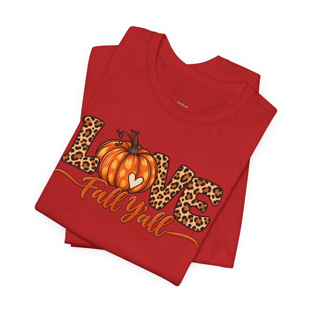 Love Fall Y'all Pumpkin Leopard Tee