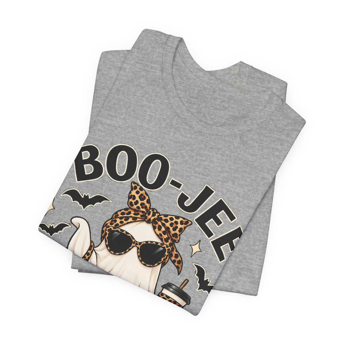 Boo-Jee Ghost Leopard Print Halloween Tee