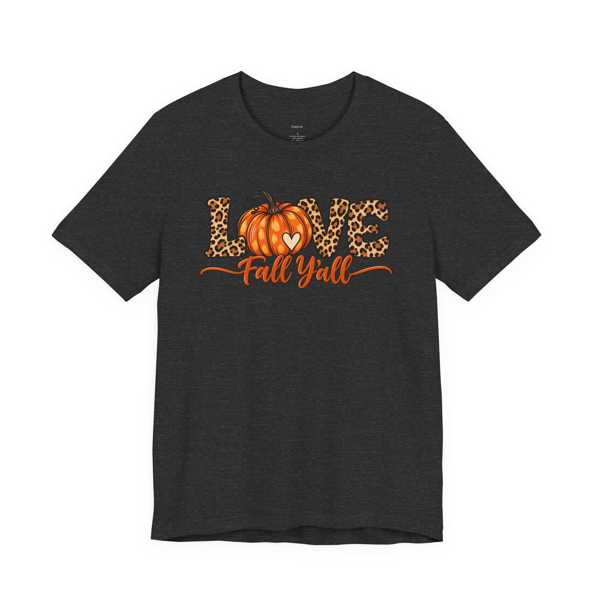 Love Fall Y'all Pumpkin Leopard Tee
