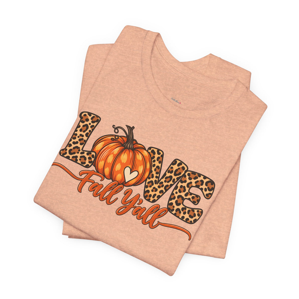 Love Fall Y'all Pumpkin Leopard Tee