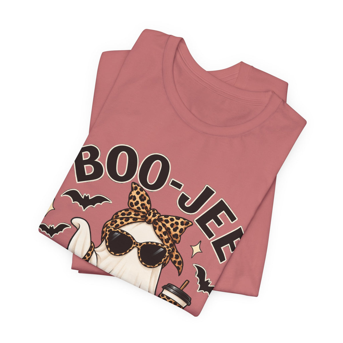Boo-Jee Ghost Leopard Print Halloween Tee