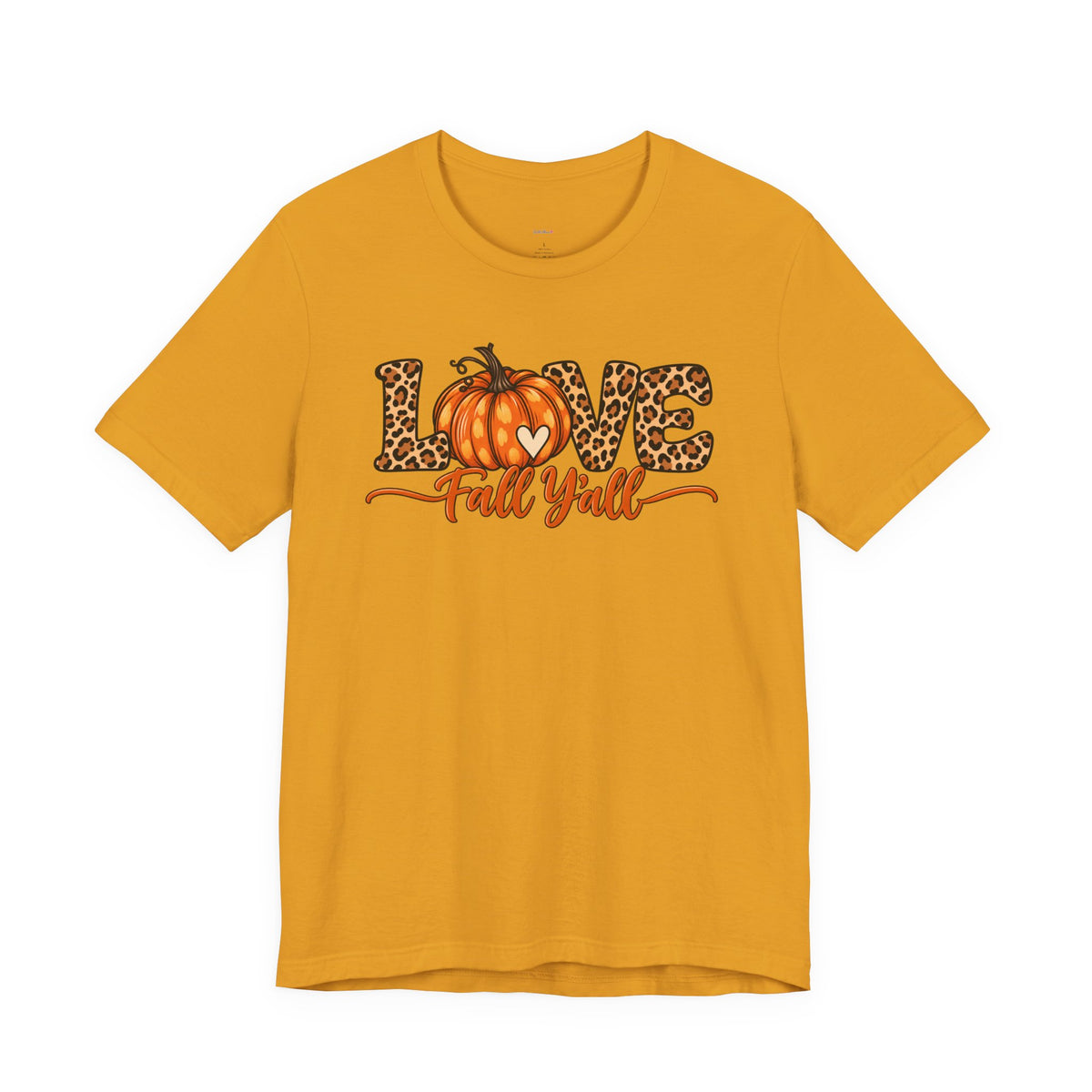 Love Fall Y'all Pumpkin Leopard Tee