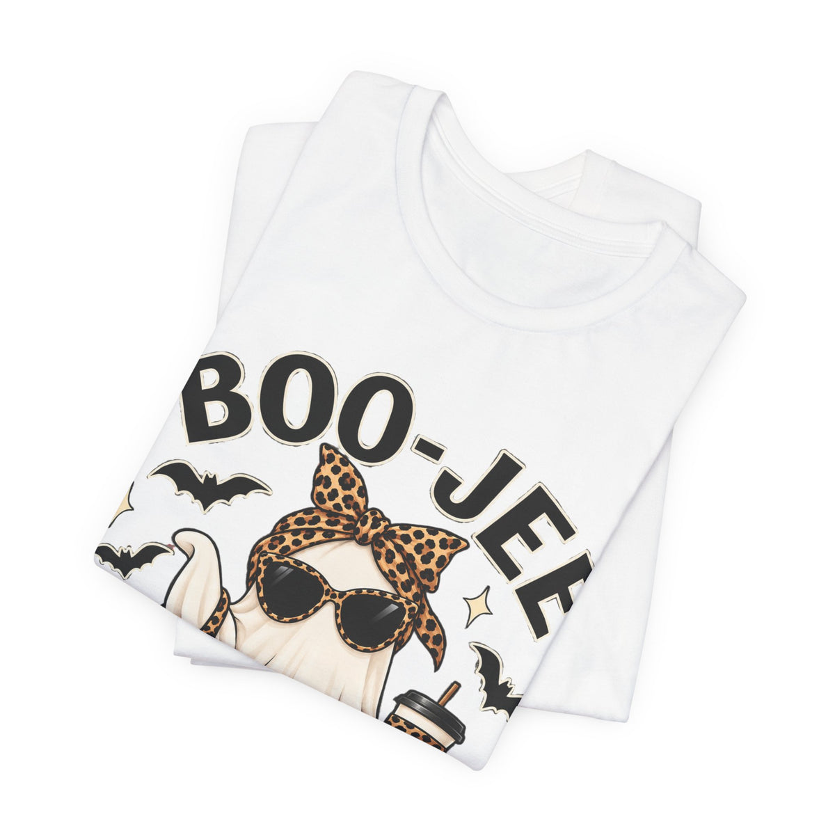 Boo-Jee Ghost Leopard Print Halloween Tee