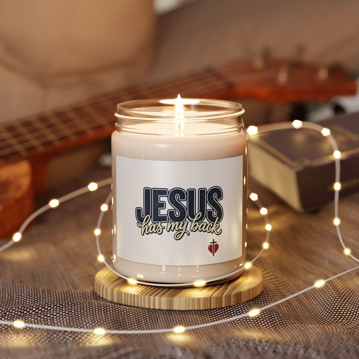 Jesus Has My Back Candle | Soy Candle, Christian Easter Resurrection