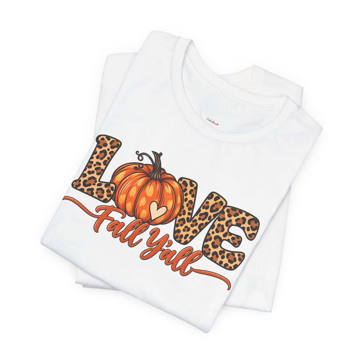 Love Fall Y'all Pumpkin Leopard Tee
