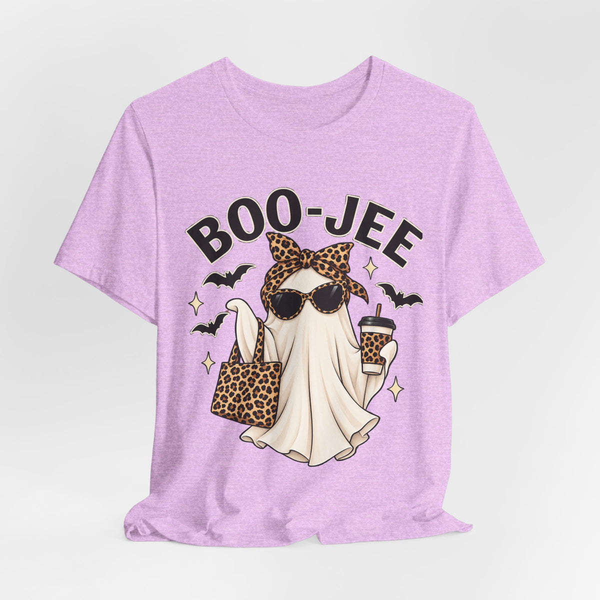 Boo-Jee Ghost Leopard Print Halloween Tee
