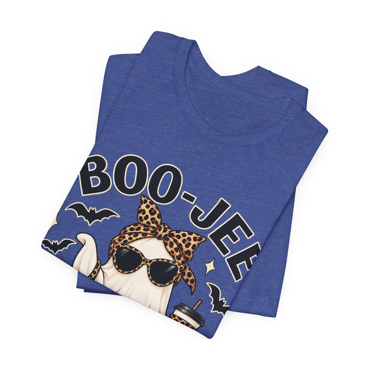 Boo-Jee Ghost Leopard Print Halloween Tee