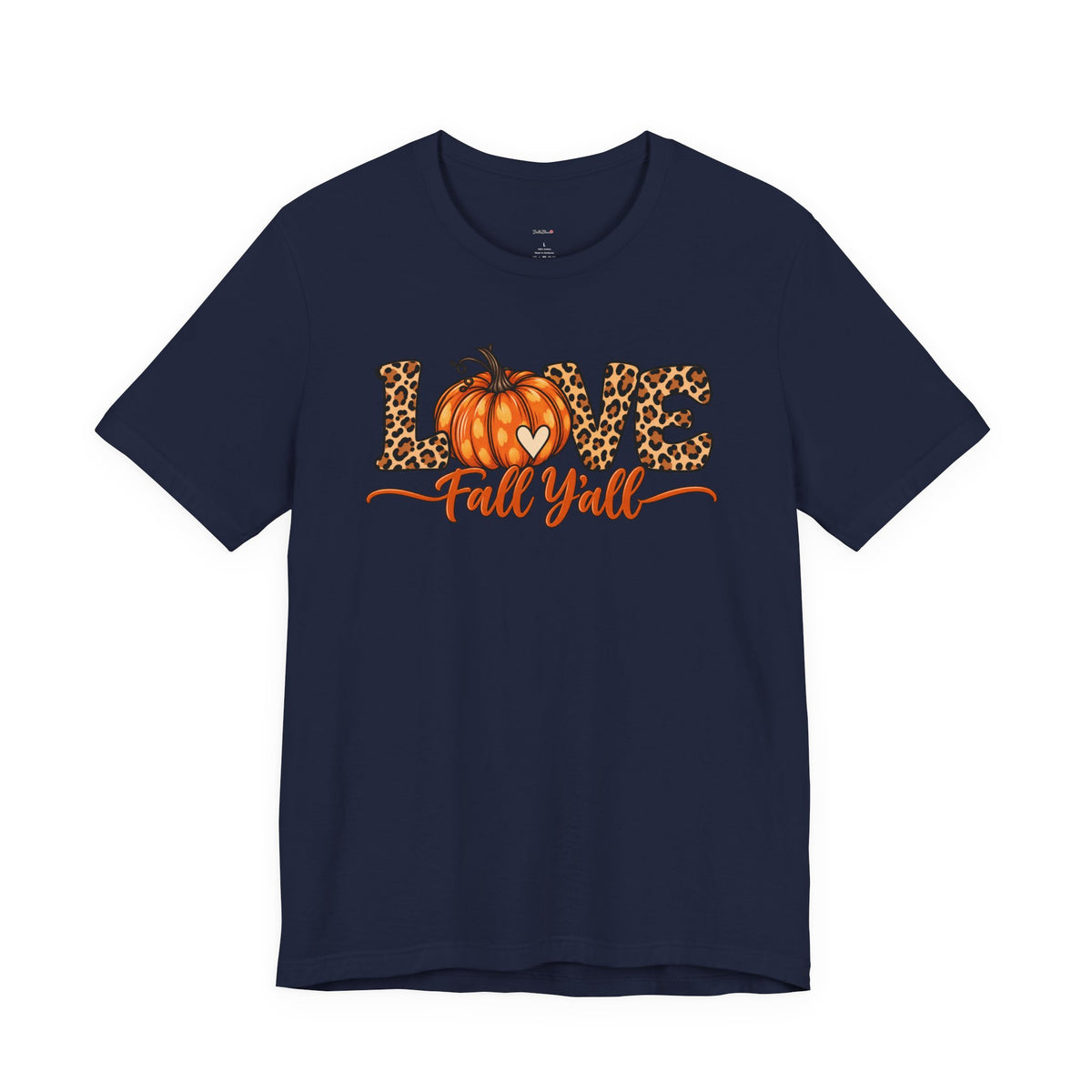 Love Fall Y'all Pumpkin Leopard Tee