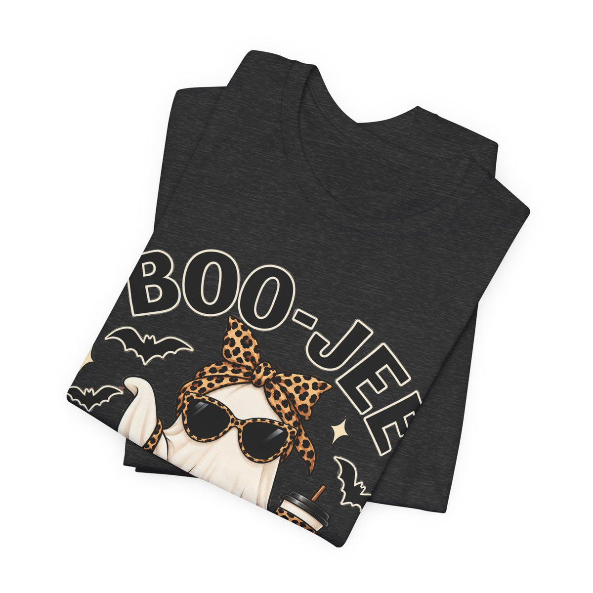 Boo-Jee Ghost Leopard Print Halloween Tee