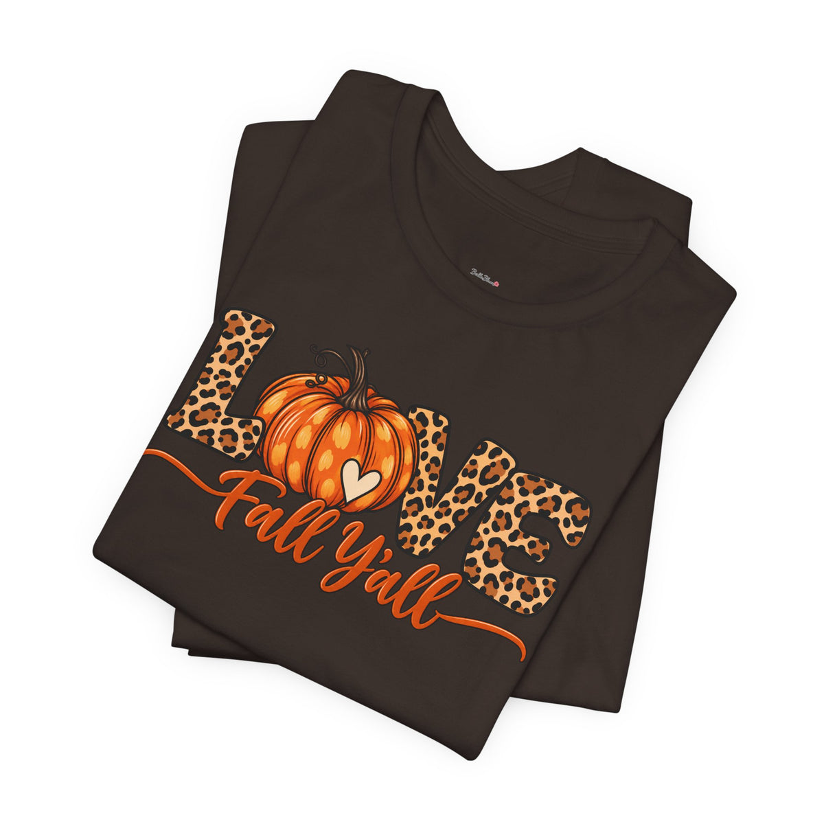 Love Fall Y'all Pumpkin Leopard Tee