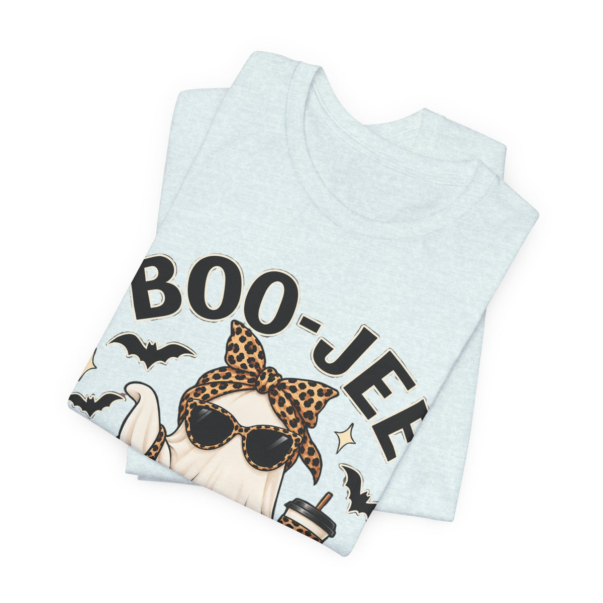 Boo-Jee Ghost Leopard Print Halloween Tee