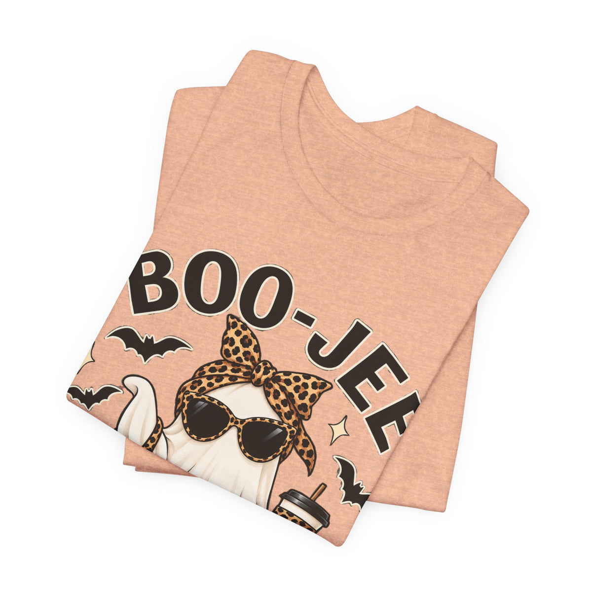 Boo-Jee Ghost Leopard Print Halloween Tee