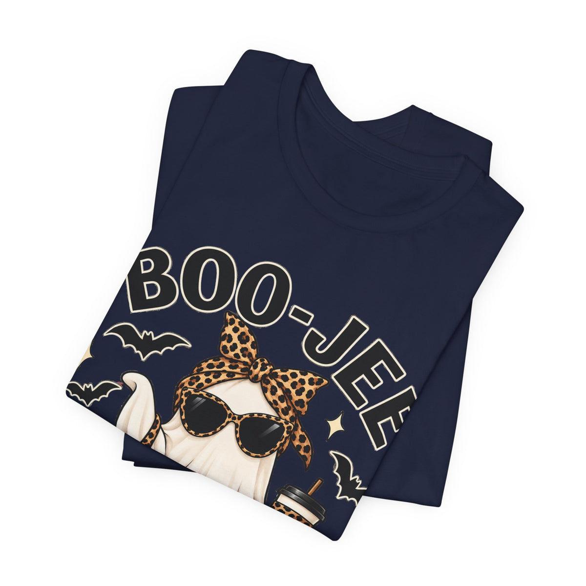 Boo-Jee Ghost Leopard Print Halloween Tee