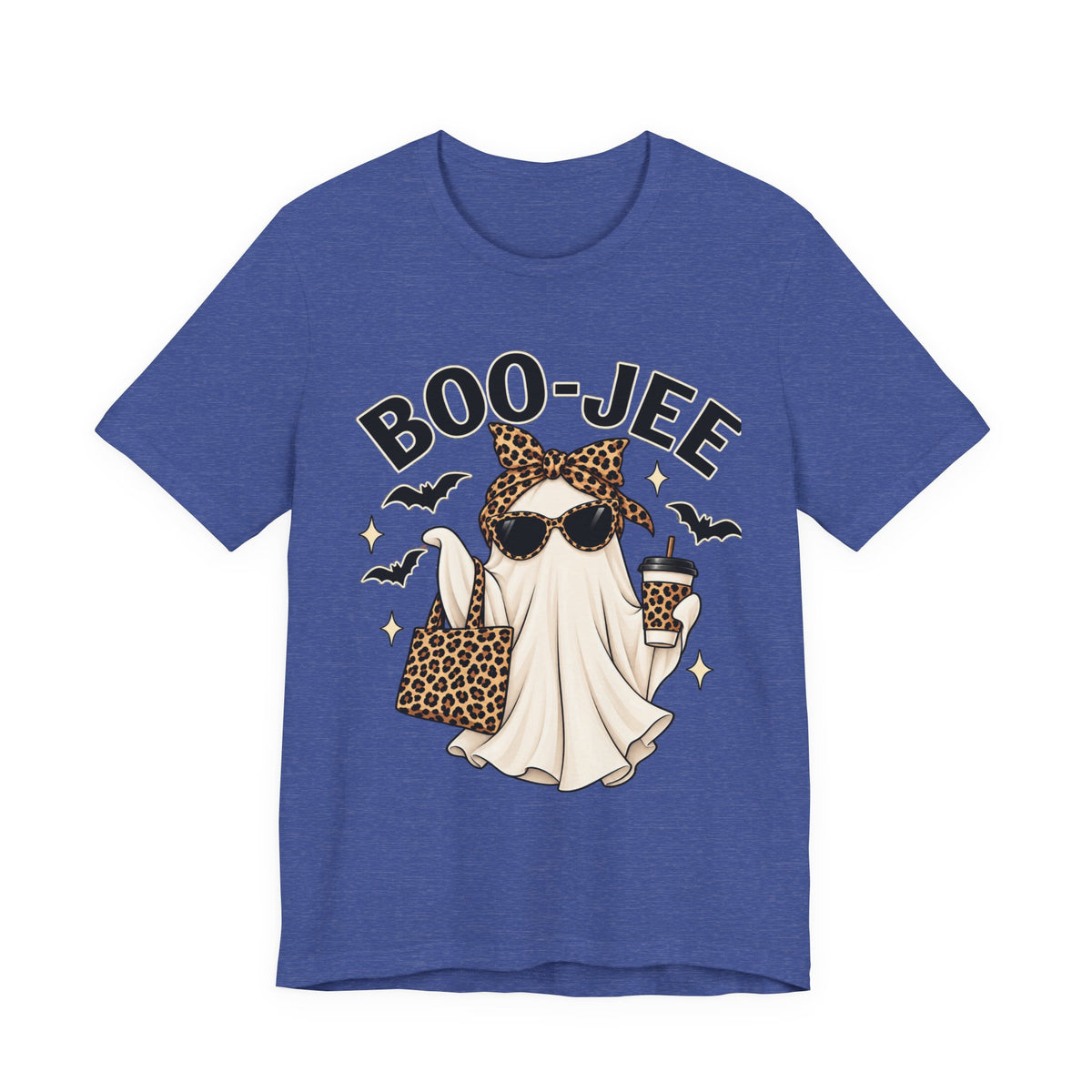 Boo-Jee Ghost Leopard Print Halloween Tee