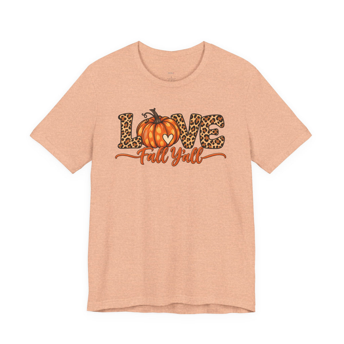 Love Fall Y'all Pumpkin Leopard Tee