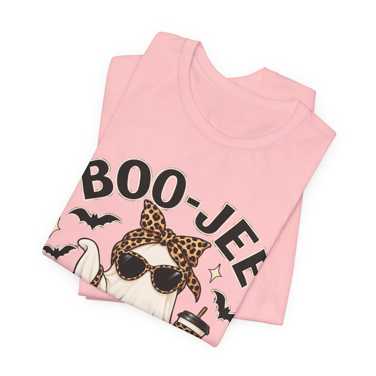 Boo-Jee Ghost Leopard Print Halloween Tee